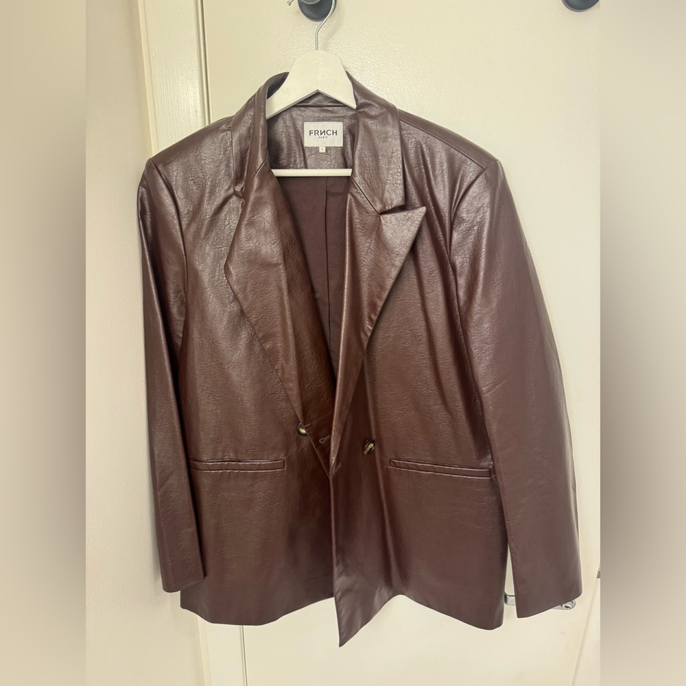 FRNCH Faux Leather blazer - S